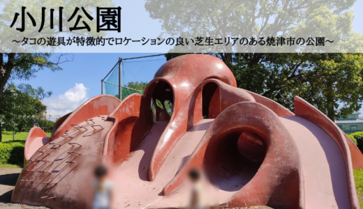 小川公園～タコの遊具が特徴的でロケーションの良い芝生エリアのある焼津市の公園～